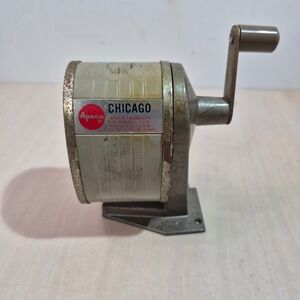 Vintage Apsco Chicago Metal Pencil Sharpener Type 2A Cutter Assembly Desk Mount